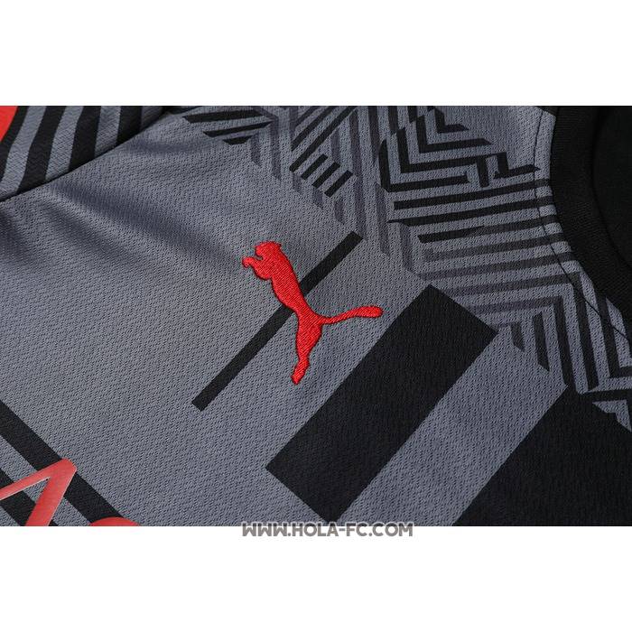Chandal del AC Milan 2022-2023 Manga Corta Gris - Pantalon Corto
